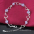 Женская стерлингового серебра 925 фиолетовый Алмаз в форме сердца Браслет